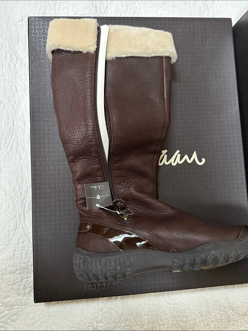 Cole Haan Air Joa Shearling Waterproof Boots 8B NIB